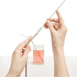 Kit paille en acier inoxydable DRINK HAPPY 4