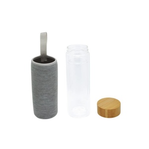 Bouteille en verre double paroi 'Ocha', 400 ml, housse néoprène 6