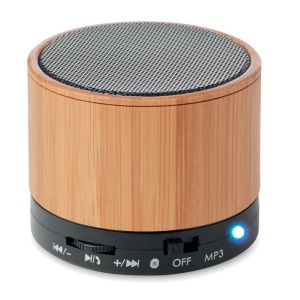 Haut-parleur sans fil bambou - ROUND BAMBOO 2