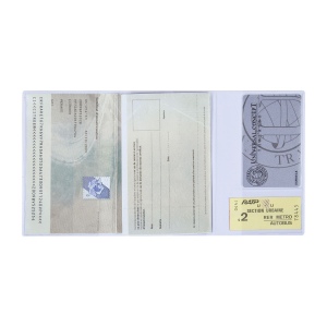 Porte-carte grise pvc stand. (+Sérigraphie GO41) 4