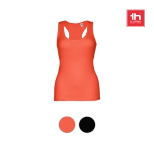 THC TIRANA. T-shirt en coton sans manches pour femmes 9