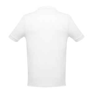 THC ADAM WH. Polo à manches courtes en coton pour hommes. Couleur blanche 4