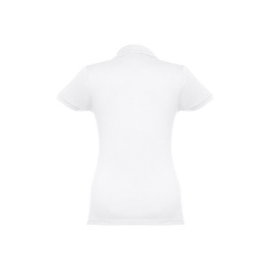 THC EVE WH. Polo manches courtes ceinturé pour femme en coton cardé 4