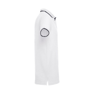 THC ROME WH. Polo en coton bicolore pour homme. Couleur blanche 6