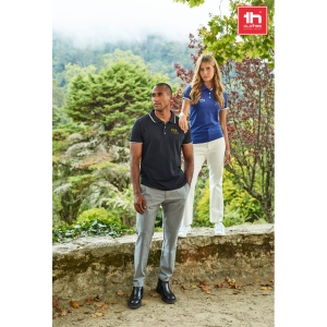 THC ROME. Polo bicolore en coton pour hommes 9