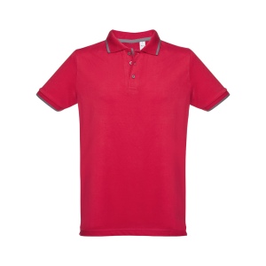 THC ROME. Polo bicolore en coton pour hommes 3