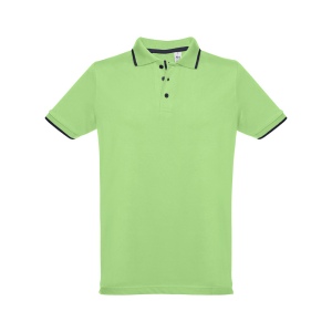 THC ROME. Polo bicolore en coton pour hommes 6