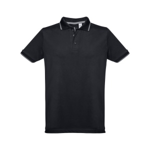 THC ROME. Polo bicolore en coton pour hommes 2