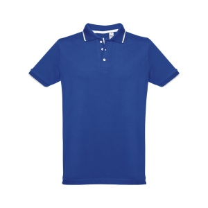 THC ROME. Polo bicolore en coton pour hommes 5
