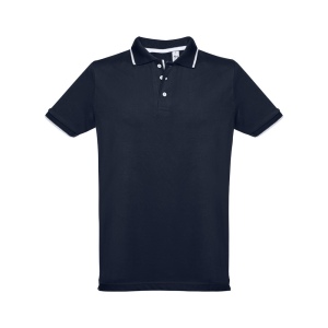 THC ROME. Polo bicolore en coton pour hommes 7