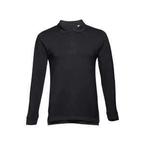 THC BERN. Polo à manches longues en coton cardé pour hommes 14