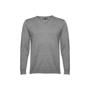 THC MILAN. Pull col V pour homme en coton et polyamide 5