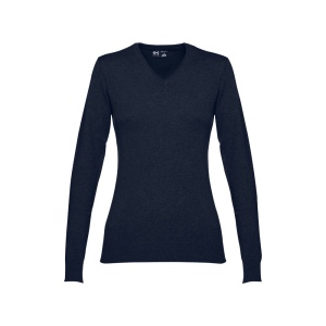 THC MILAN WOMEN. Pull à col V pour femmes en coton et polyamide 4