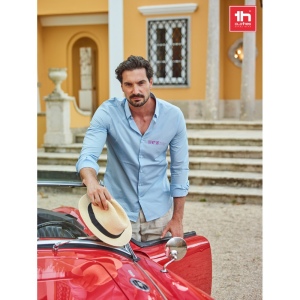 THC PARIS. Chemise en popeline à manches longues pour hommes