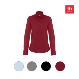 THC PARIS WOMEN. Chemise en popeline à manches longues pour femmes