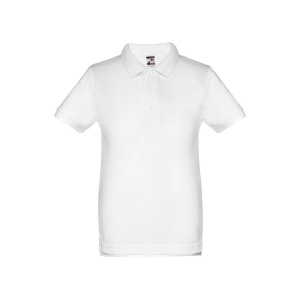 THC ADAM KIDS WH. Polo à manches courtes pour enfants (unisexe). Couleur blanche 2