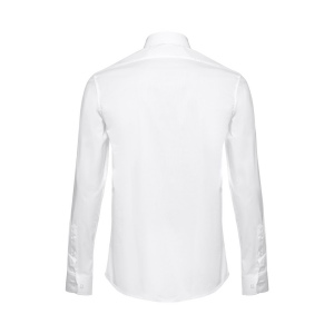 THC PARIS WH. Chemise en popeline à manches longues pour hommes.Couleur blanche 4
