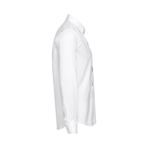 THC PARIS WH. Chemise en popeline à manches longues pour hommes.Couleur blanche 5
