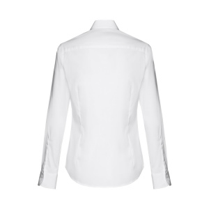 THC PARIS WOMEN WH. Chemise en popeline à manches longues pour femmes. Couleur blanche 4