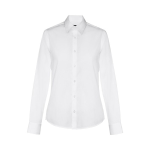 THC PARIS WOMEN WH. Chemise en popeline à manches longues pour femmes. Couleur blanche 2