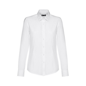 THC TOKYO WOMEN WH. Chemise oxford à manches longues pour femmes. Couleur blanche 2