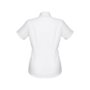 THC LONDON WOMEN WH. Chemise oxford à manches courtes pour femmes. Couleur blanche 4