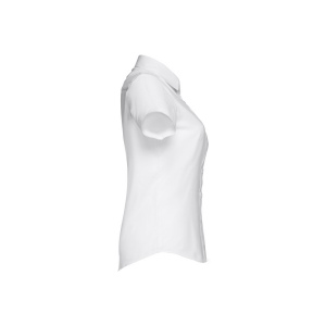 THC LONDON WOMEN WH. Chemise oxford à manches courtes pour femmes. Couleur blanche 5