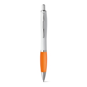 MOVE BK. Stylo à bille en ABS blanc avec clip en métal 12