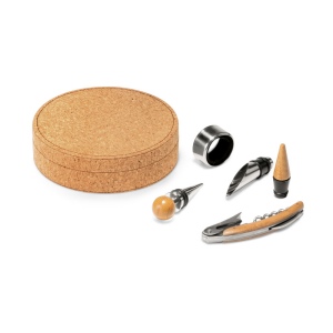 MORETO. Set à vin avec 4 pièces en bois et métal 5