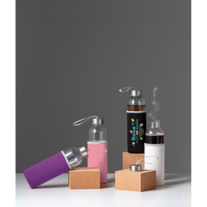 RAISE. Bouteille de sport en verre et acier inoxydable 520 mL 13