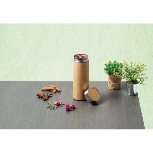 NATUREL. Bouteille thermos en bambou et acier inoxydable (90 % recyclé) 430 mL 4