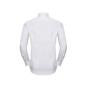 MEN'S LONG SLEEVE TAILORED CONTRAST HERRINGBONE SHIRT 4