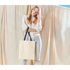 Sac organique en coton canvas avec anses contrastées 6