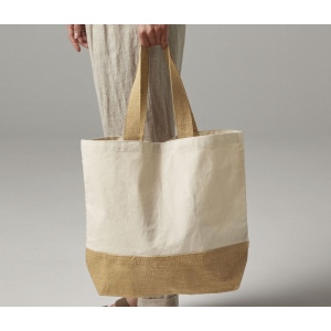 Sac shopping coton/toile de jute 3