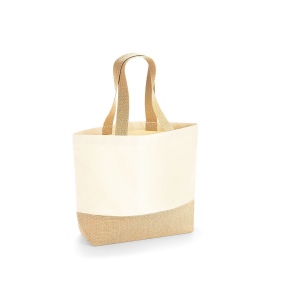 Sac shopping coton/toile de jute 2