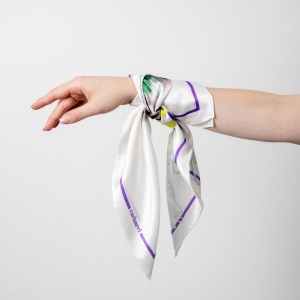 Foulard soie Madeleine White 3