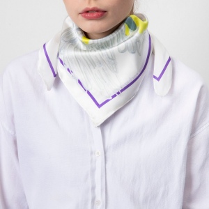 Foulard soie Madeleine White 4