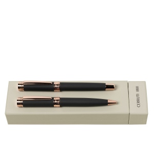 Parure Zoom Soft Navy (stylo bille & stylo roller)
