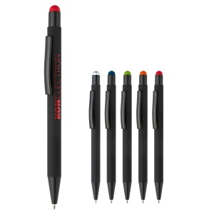 Stylo stylet NEW YORK caoutchouté noir