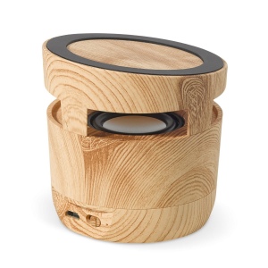 Enceinte 3W et Chargeur sans fil 5W en bois 3