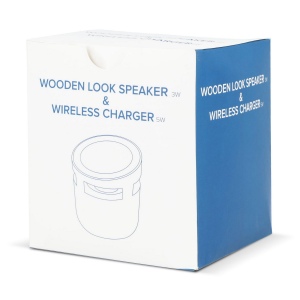 Enceinte 3W et Chargeur sans fil 5W en bois 8