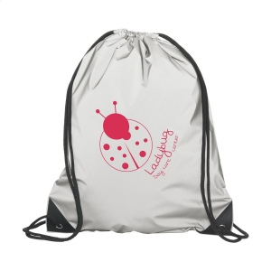 Sac à dos en nylon gris réfléchissant, fluorescent et imperméable