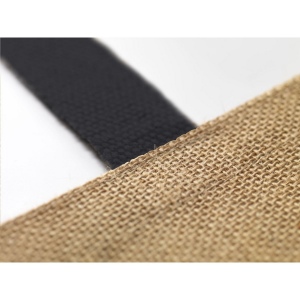 Sac en jute (320 g/m²) hors du commun avec intérieur laminé et de longues poignées en coton tissé 7