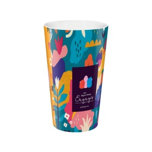 GOBELET PLASTIQUE REUTILISABLE 30 cl RAS BORD (IML) 6