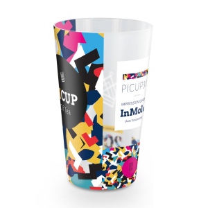 GOBELET PLASTIQUE REUTILISABLE 30 cl RAS BORD (IML) 8