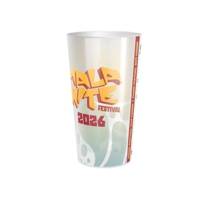GOBELET PLASTIQUE REUTILISABLE 60 cl  RAS BORD (IML) 3