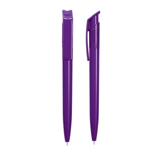 STYLO BILLE BLEUE CORPS ET CLIP PLASTIQUE EN MATIERE RECYCLEE rPET 17