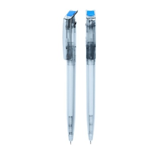 STYLO BILLE BLEUE CORPS ET CLIP PLASTIQUE EN MATIERE RECYCLEE rPET 19