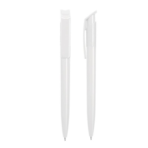 STYLO BILLE BLEUE CORPS ET CLIP PLASTIQUE EN MATIERE RECYCLEE rPET 3