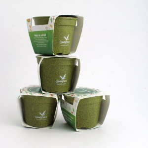 Kit plantation pot paille de riz de couleur 2
